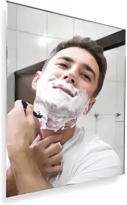 Espelho Barbear Maquiagem Banheiro Segurança Box Pequeno
