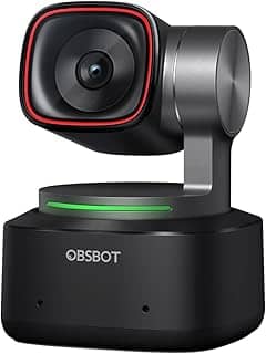 Webcams 4K Tiny 2 com controle de voz PTZ, rastreamento AI multimodo e foco automático, câmera web com sensor de 1/1,5', controle por gestos,OBSBOT 60 FPS, Adequado para go-pro/logi-tech/computador