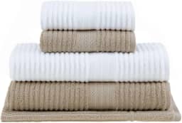 Jogo de toalhas Buddemeyer Doris Banho Branco/Bege 5 peças
