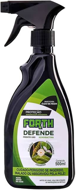 Forth Defende, Pronto Uso, Inseticida, Óleo de Neem, Azadiractina, 500ml