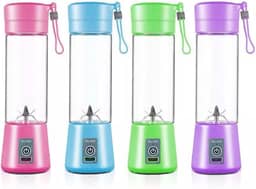 Mini Liquidificador Portatil Mixer Juice Garrafa Portátil Cabo USB 6 Lâminas Shake Coqueteleira Eletrica Sem Fio Squeeze Recarregavel Cor sortidas Premium FastJoy