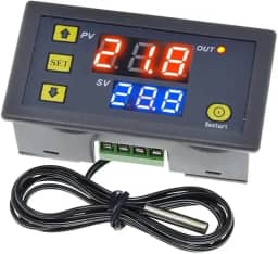 Controlador de Temperatura Digital Termostato W3230 Bivolt 110-220V com Sensor NTC – Aquário, Chocadeira, Cervejeira, Estufa e Freezer