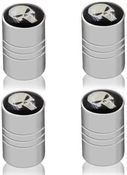 Kit Automotivo com 4 Tampas Para Bico Válvula De Pneu Caveira