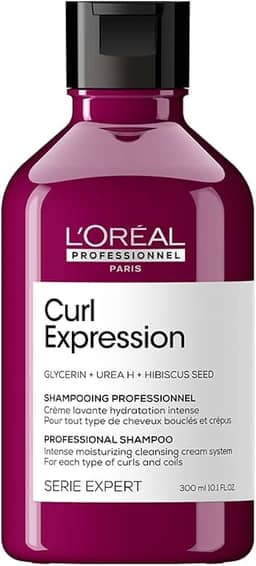 L'Oréal Professionnel Shampoo Hidratante Intense Moisturizing Curl Expression, Hidrata e Desembaraça, Para Cabelos Cacheados e Crespos, Sem Sulfato e Sem Parabenos, 300ml