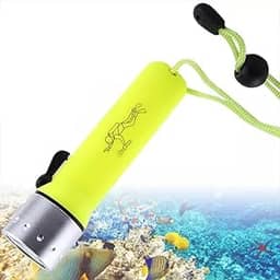 Nicoone Lanterna de Mergulho Lanterna Subaquática para Mergulho 2000 Lumens Tocha Subaquática para Mergulho Noturno Snorkeling