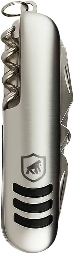 Gshield Canivete Dobrável Multifunção com Abridor de Garrafa, Alicate, Saca-Rolhas Integrado em Aço Inoxidável, Survivor