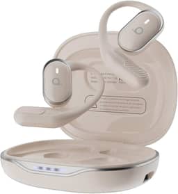 Fone De Ouvido Bluetooth Esportes, Basike T6, IPX5/OWS Fone de Ouvido Estéreo Hi-Fi, Suporta Chamadas de Voz, 60 Horas em Standby Para Corrida e Exercícios ao Ar Livre (Branco)