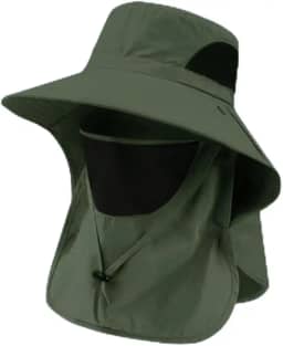 Chapéus de sol para homens e mulheres 2025 com aba de pescoço FPS proteção UV chapéu balde largo chapéus de caminhada pesca