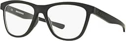 Armação masculina Ox8070 de grau quadrada aterrada para óculos, preto acetinado/lente demo, 53 mm, Lentes de cetim preto/demonstração, 53 mm