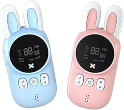 Walkie Talkies para Crianças a Partir de 6 Anos, Brinquedo Interativo com 22 Canais e Alcance de 3 km, Ideal para Aventuras Internas e Externas com Irmãos, Primos e Pais e Filhos