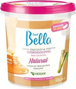 Depil Bella - Cera Depilatória Morna Hidrossolúvel Natural 600g