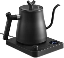 110V, 304 Chaleira Eletrica, 1L Chaleira Bico de Ganso, Chaleira Eletrica Bico de Ganso, Temperatura E Tempo Ajustáveis, Chaleira Bico de Ganso Eletrica, Bico de Ganso, Mantém Quente