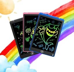 Tablet de Escrita e Desenho Infantil 12″ – Lousa Digital LCD Multicolorida com Botão de Apagar – Educativa e Divertida