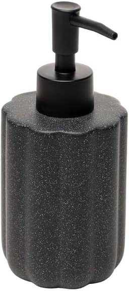 LYOR - Porta Sabonete Líquido Granilite Geometric 300ml Preto Cerâmica