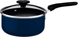 Panela Tramontina Tunis Em Alumínio Com Revestimento Interno Cerâmico E Externo Siliconado Azul Mediterrâneo 16 Cm 1,35 L