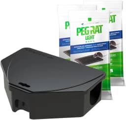 Kit 3 Pares Peg Rat Control Up Armadilha Adesiva + 3 Porta Isca Tradicional Ratoeira Adesiva