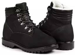 Bota Masculina de Inverno em Couro Forrada com Lã Imperméavel - Bremen