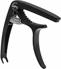Capotraste Braçadeira Preto Com Extrator de Pinos Para Violão e Guitarra
