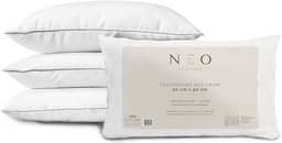 Travesseiro Toque de Pluma Neo Prime Ecopluma Percal Algodão 233 fios para fronhas 50x90cm Conforto Hotel Antialérgico Lavável Camesa