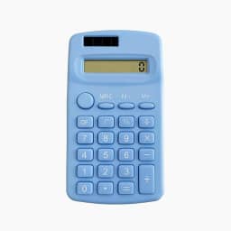 Calculadora de Bolso 8 Dígitos Compacta 11x6cm Dupla Alimentação Solar + Bateria Portátil Leve Operações Básicas para Escola Trabalho e Casa Visor Claro Durável (Azul)