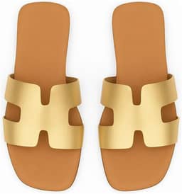 Sandália Rasteira Feminina Rasteirinha Modelo H Fashion Slide