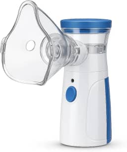 Nebulizador Inalador Ultrassônico Portátil Silencioso Compacto Sem Fio Recarregável USB Adultos Crianças Idosos Alívio Respiratório Rinite Sinusite Asma Gripes Resfriados Saúde Pulmonar Premium