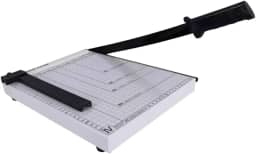 GUILHOTINA DE PAPEL A4 EM AÇO COM TRAVA ATÉ 12 FOLHAS