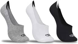 Kit Meia Olympikus Ult Invisível 3 Pares Branca, Cinza e Preta