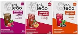 Chá Leão Gelado – Combo 30 Sachês (Frutas Vermelhas, Morango e Laranja, Matte e Grosselha Negra)