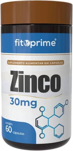 Zinco Sulfato de Zinco 30mg 60 cápsulas Fitoprime