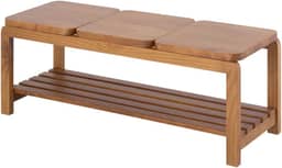 Banco de Madeira 3 Lugares Natu Meu Móvel de Madeira - Nozes