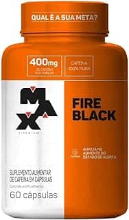 Fire Black 60 Cápsulas Cafeína 100% Pura - Max Titanium