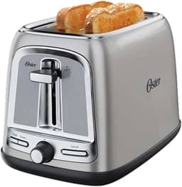 Oster 2-Slice Toaster with Advanced Toast Technology, Stainless Steel