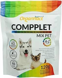 Multivitamínico Compplet Mix Pet A-Z Tabs 120G Cães e Gatos 40 Nutrientes Suplemento (1)