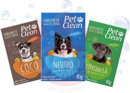 Kit 3 Sabonetes Pet para caes gatos sabonete banho pet