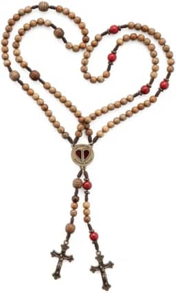 Terço Do Casal Por Onde For Quero Ser Seu Par Madeira 8mm