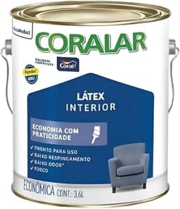 CORALAR LÁTEX MAIS ECONÔMICO BRANCO 3,6L - CORAL