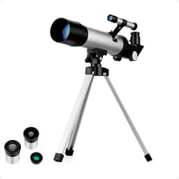 Telescópio Astronômico Luneta F36050 com Tripé Estável | Kit Premium Portátil com Lentes 6mm, 20mm e Zoom 1.5x | Ideal para Lua, Estrelas e Observação Terrestre – Gamora LTDA