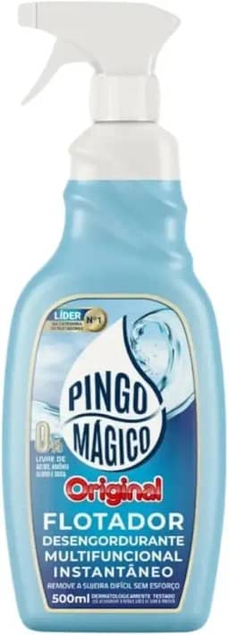Pingo Mágico Original 1L Flotador Desengordurante Limpeza Pesada Instantânea Multiuso Cozinha