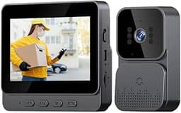 Campainha Inteligente Sem Fio com Vídeo Porteiro, Intercom de Áudio e Visão Noturna, Tela IPS 4.3', Ângulo de 120°, Vídeo Porteiro Bidirecional Residencial Interno E Externo (M10)