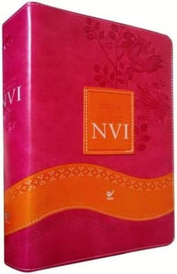 Bíblia de Estudo - Capa Feminina Luxo Rosa e Laranja com Índice