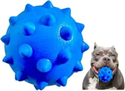 Brinquedo Para Cães Bola Grande Maciça Extra Forte 70mm Cachorro Grande Brinquedo Hard (Azul)