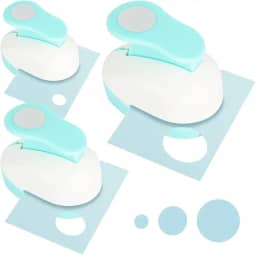 3 peças de furador circular, tamanhos diferentes (3,5 cm + 1,9 cm + 9,5 cm) de artesanato de cortador de álbuns, designs para material de escritório, confecção de cartões, álbuns de bricolage, fotos