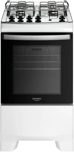 Fogão 4 Bocas Dako Supreme Branco Com Mesa De Inox Bivolt