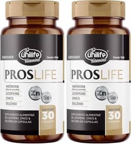 Kit 2 ProsLife Óleo De Semente De Abóbora + Licopeno + Zinco + Selênio 30 Cápsulas de 750mg Unilife