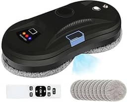 YTK Robô limpador de janelas ultrassônico 5600PA para limpeza automática de vidro de água, limpador de robô inteligente, aspirador de pó de janela com janelas de controle/azulejos/porta de classe para