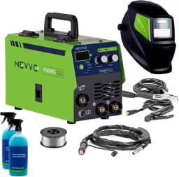 Máquina Inversora De Solda Fixmig1355 Bivolt 120a Mig S/Gás Mma Tig + Máscara de Solda Com Escurecimento Automático MSN1200 NEVVO + 2 Antirrespingos Splash Plus Para Solda MIG/MAG 500ml