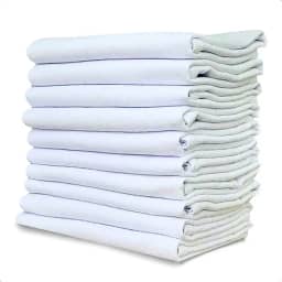 Kit 10 Panos Prato Branco Liso Pé De Galinha Limpeza Multiuso PP24