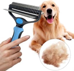 Escova Desemboladora Desembaraçadora Tira Removedor Pelos Mortos Pet Rasqueadeira 2 em 1 22 Dentes e 87 Dentes