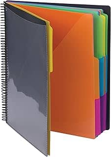 Organizador de poliéster Smead 89206, tamanho carta, cinza com cores brilhantes